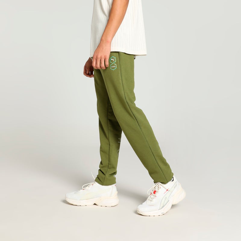 PUMA one8 Core Mens Green Knitted Slim Fit Pants - Image 2