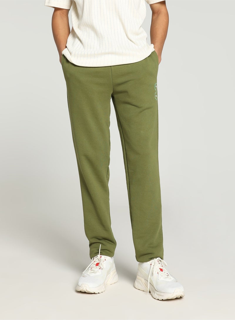 PUMA one8 Core Mens Green Knitted Slim Fit Pants - Image 1