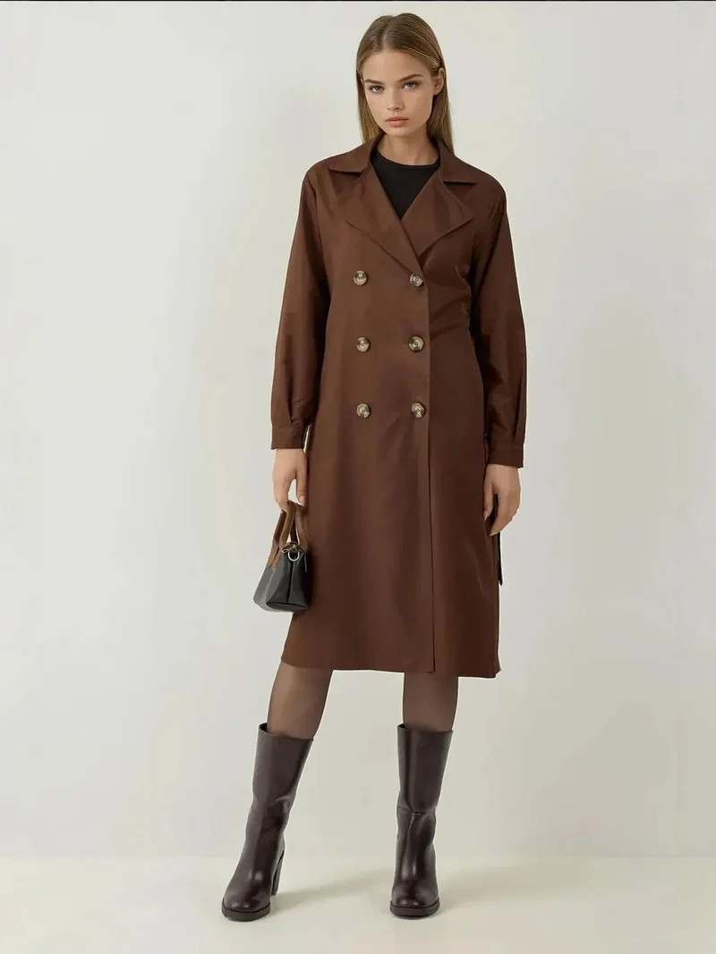 BIG DART BDART Double Breasted Long Trench Coat