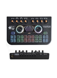 ULHYC X13 Live Sound Card Audio Mixer نظام الصوت الاحترافي لبطاقة الصوت، خلاط صوت ذكي قابل للتعديل مع لوحة مزج بلوتوث باللون الأسود  - Image 1