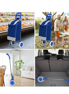 MORANO Grocery Shopping Cart Two Wheels Folding Portable Shopping Cart 20 Inch  - Image 3