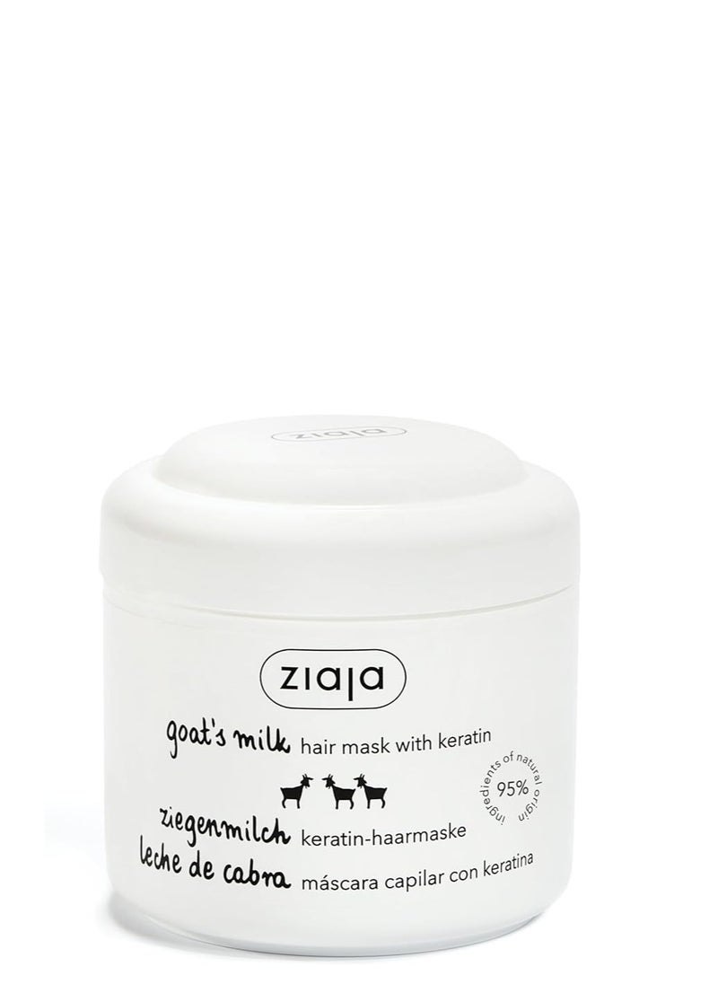 Ziaja - Ziaja Goat's Milk Strengthening Hair Mask with Keratin, 200ml - Image 1