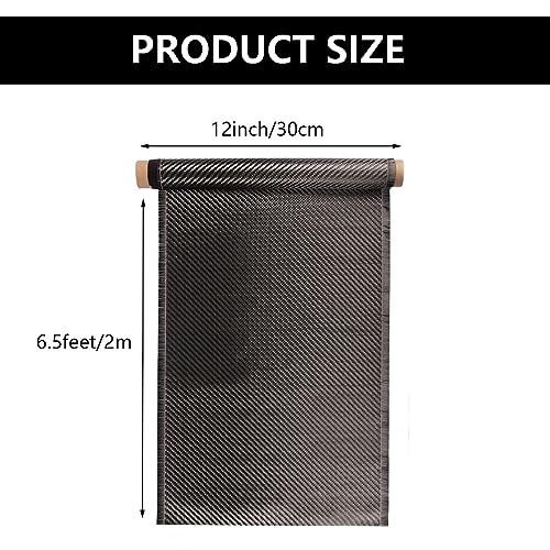 Caliwill Carbon Fiber Fabric Roll 6.5ft x 12”Fabric Mesh Carbon Fiber Cloth Carbon Fiber Sheet Pure Fabric Roll for Cars for Structural Reinforcement on Concrete Walls, Basements, Boats DIY Projects - Image 5