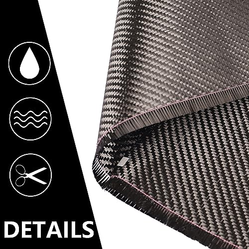 Caliwill Carbon Fiber Fabric Roll 6.5ft x 12”Fabric Mesh Carbon Fiber Cloth Carbon Fiber Sheet Pure Fabric Roll for Cars for Structural Reinforcement on Concrete Walls, Basements, Boats DIY Projects - Image 3