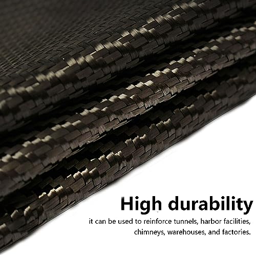 Caliwill Carbon Fiber Fabric Roll 6.5ft x 12”Fabric Mesh Carbon Fiber Cloth Carbon Fiber Sheet Pure Fabric Roll for Cars for Structural Reinforcement on Concrete Walls, Basements, Boats DIY Projects - Image 4