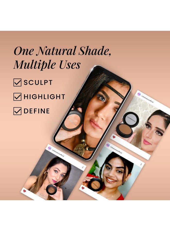 كالرسينس بودرة برونزية غير لامعة لتسليط الضوء على الوجه وإضفاء مظهر مشمس | للتحكم في الزيوت ومقاومة للماء | قوام كريمي وناعم للغاية، 10 جم - Image 2