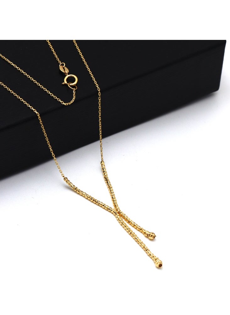 Gold Zone - Real Gold Seed Ball Hanging Luxury Necklace - Image 1