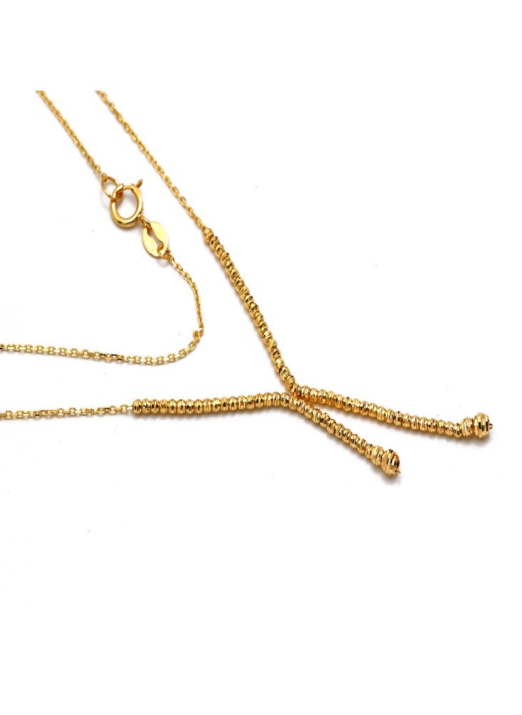 Gold Zone - Real Gold Seed Ball Hanging Luxury Necklace - Image 1