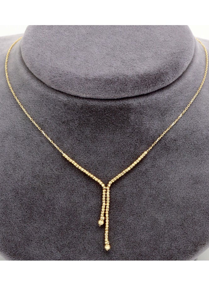 Gold Zone - Real Gold Seed Ball Hanging Luxury Necklace - Image 1