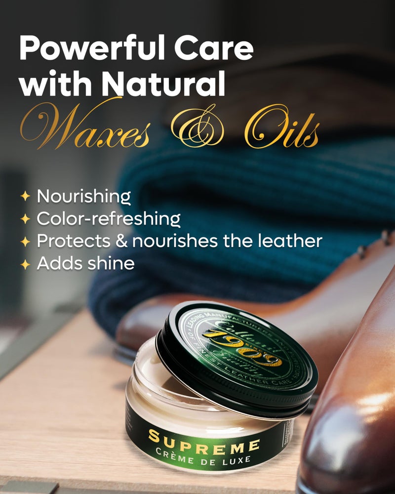 Collonil Leather Shoe Polish Colorless 1909 Crème de Luxe 3.38 Fl Oz – Shoe Cream for optimum color refreshing & color depth, protects & nourishes all smooth leather color depth glow - Image 4