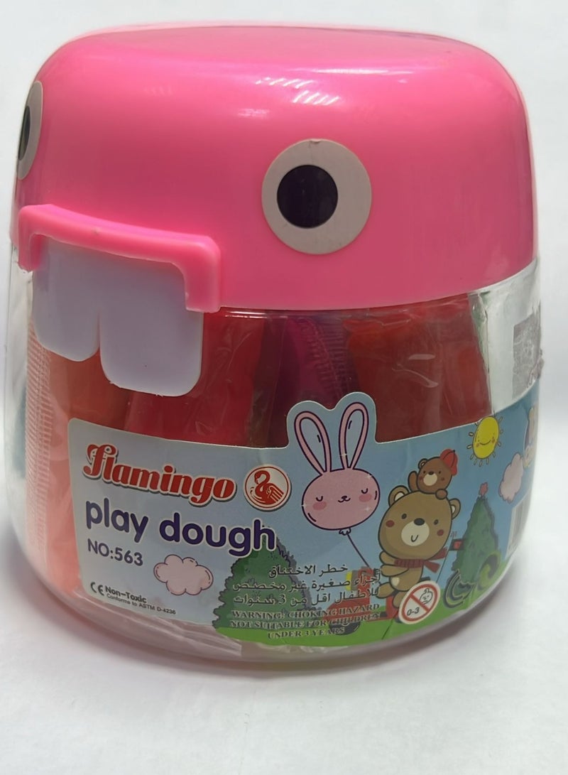 Flamingo Play Dough Set Multicolor Pack OF 12 - Image 1