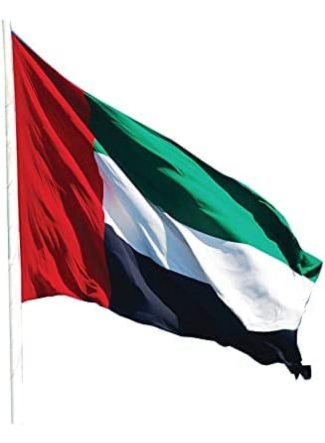 UAE Flag, 2 Meters Long, Stitched Polyester, Durable Indoor & Outdoor Use - Image 1