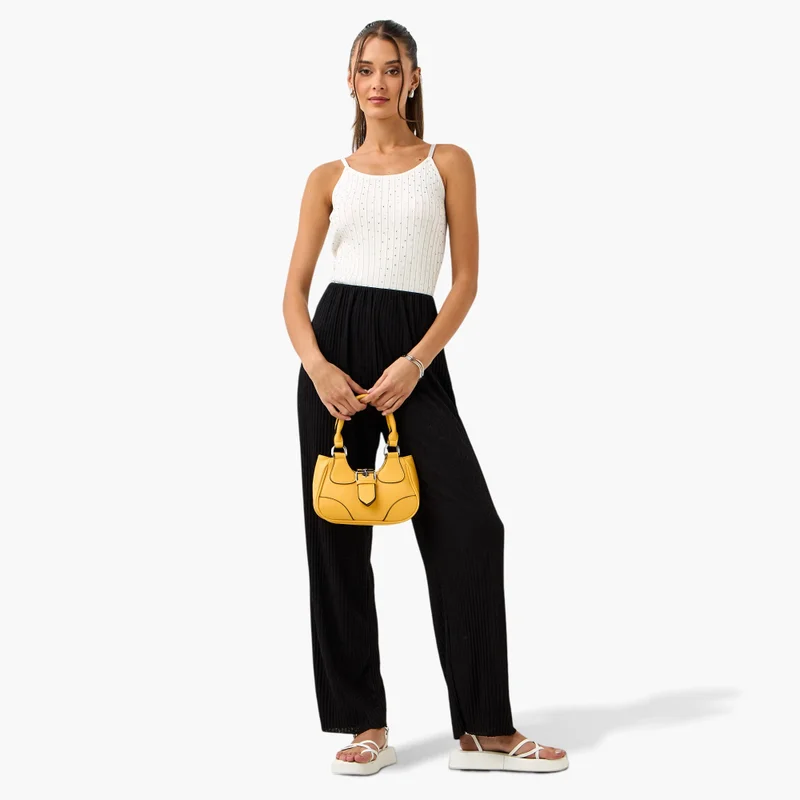 تواكستريمز Strappy Crop Top With Crystals