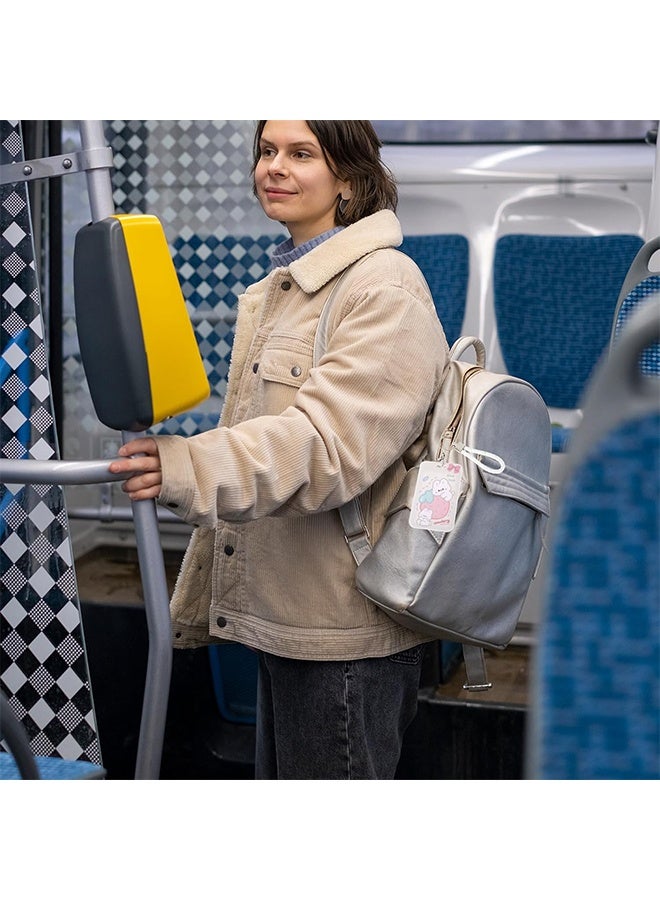 2Pcs Photocard Holder Keychain Sliding Cute Cartoon Rabbit Bear Animal ID Badge Holder with Lanyard Badge Reel Stationery for School Student Bus Card ID Credit Cards Pendant - Image 5