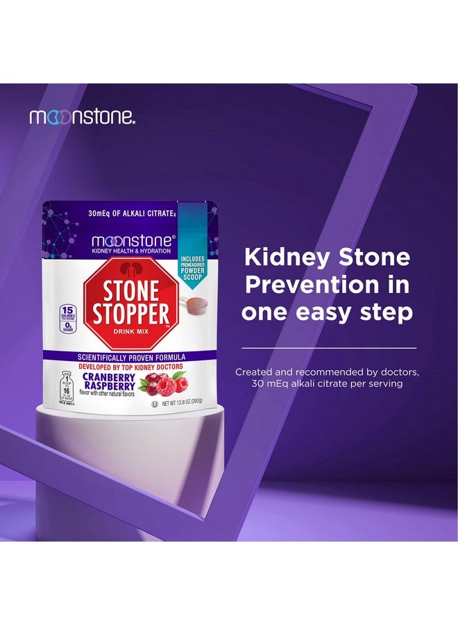 Moonstone Stone Stopper Drink Mix, Cranberry Raspberry, Kidney Stone Prevention, Calcium Oxalate Protector, Developed by Urologists to Improve Hydration and Support Kidney Health, 30 Day Supply - Image 2