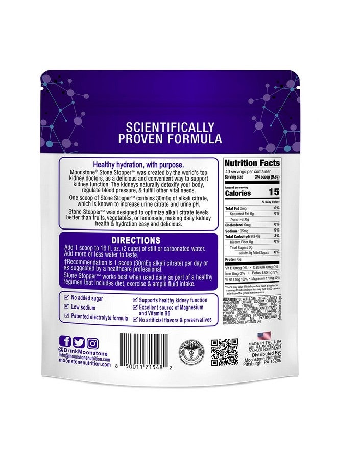 Moonstone Stone Stopper Drink Mix, Cranberry Raspberry, Kidney Stone Prevention, Calcium Oxalate Protector, Developed by Urologists to Improve Hydration and Support Kidney Health, 30 Day Supply - Image 4