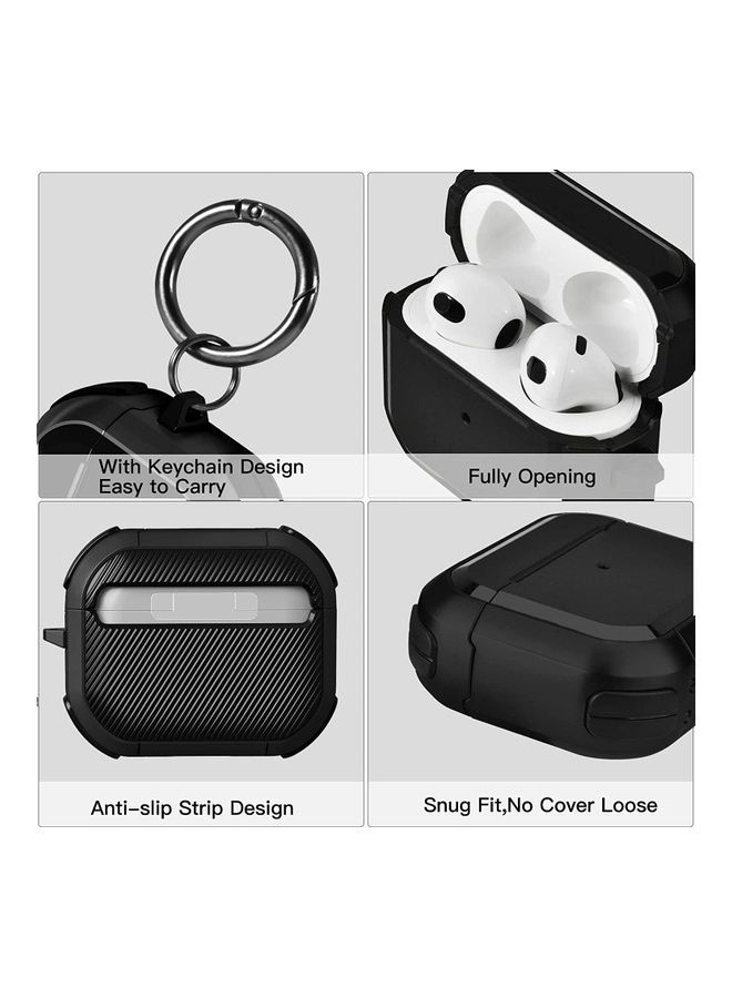 Alyashmac Protective Case Cover For Apple AirPods 3 Black - Image 2