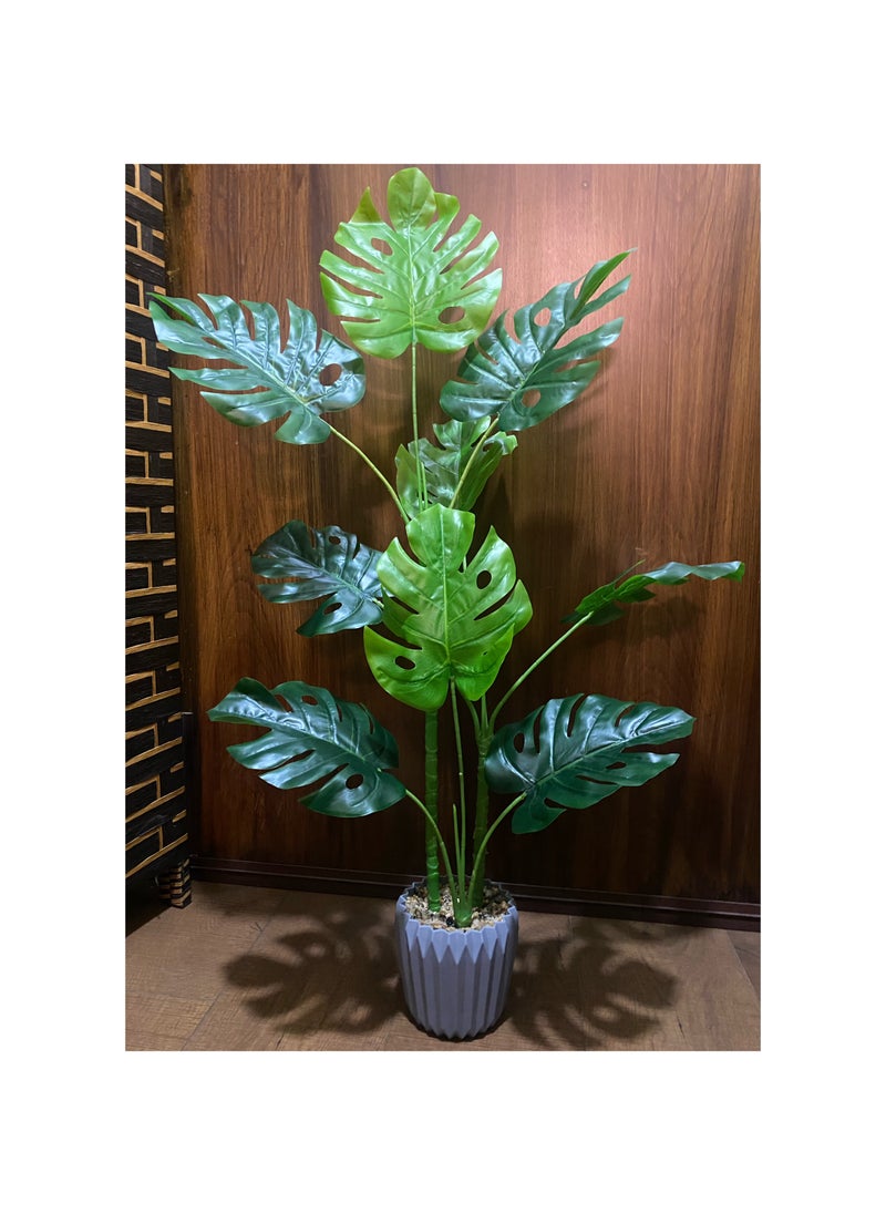Generic Artificial Turtle Back Plants 70cm high Home Decoration Indoor and Outdoor Artificial Large Plants Bonsai Suitable for Modern Office Living Room Home Furnishings Gifts with Flower Pots(70cm)  - Image 3
