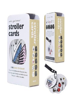 Wee Gallery Wee Gallery Stroller Cards - I See Bugs to Count - Counting Numbers Travel Activity for Babies, Toddlers, with Snap on Strap for Walks, Car Seat, Bag, Stroller  - Image 3