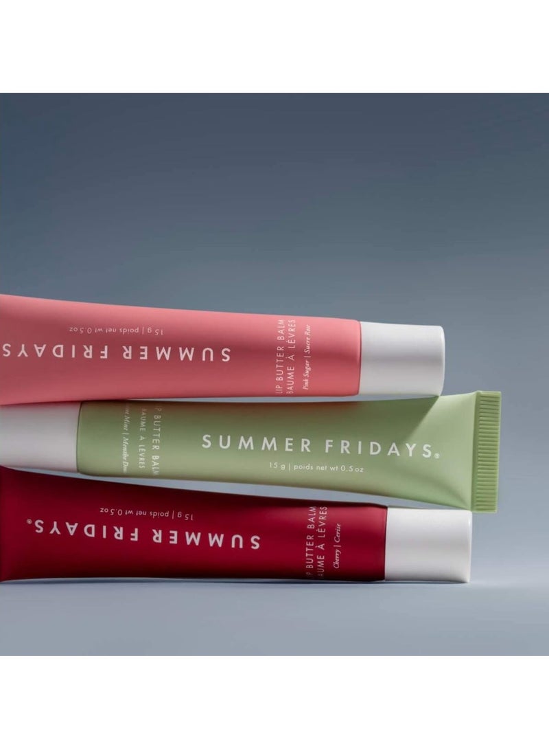 SUMMER FRIDAYS Summer Fridays The Holiday Lip Butter Balm Set (full-size trio) & Complimentary Entel Pomegranate Sheet Masque with Collagen  - Image 2