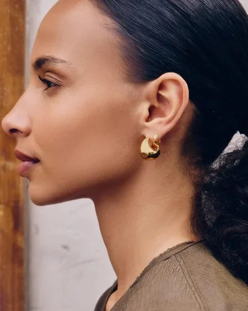 Missoma Bezel-Set Mini Hoop Earrings