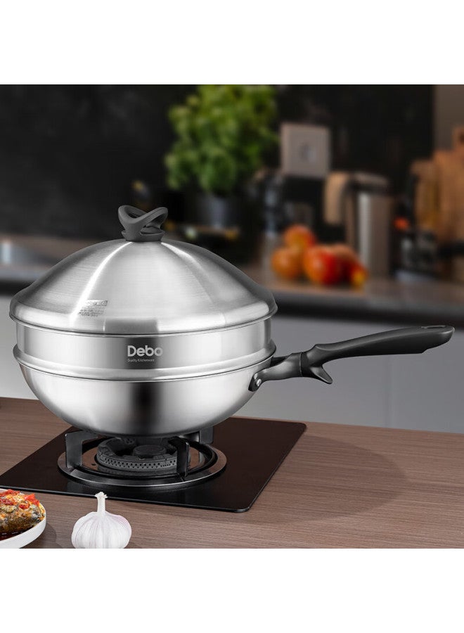 Debo Titanium Non-stick Wok 28cm Lightweight Coating-free Compatible With All Stoves - Image 2