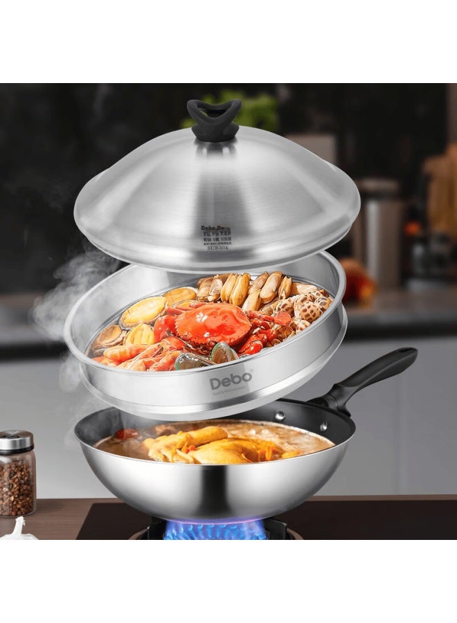 Debo Titanium Non-stick Wok 28cm Lightweight Coating-free Compatible With All Stoves - Image 1