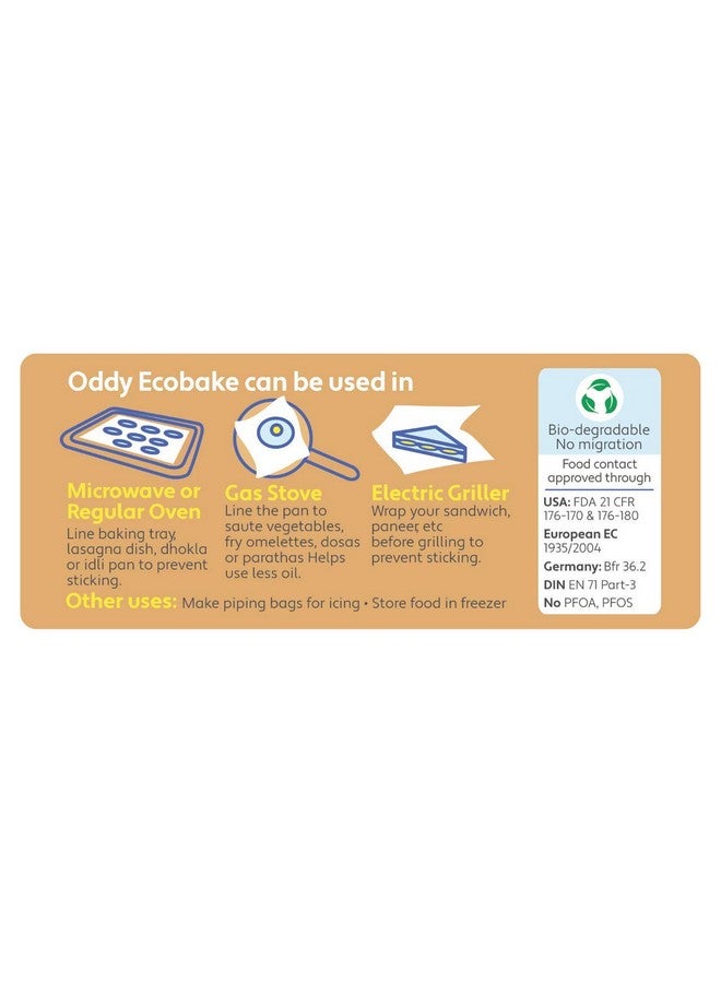 Oddy Uniwraps Ecobake Baking & Cooking Paper Roll, 10" X 5 Mtrs., White - Image 3