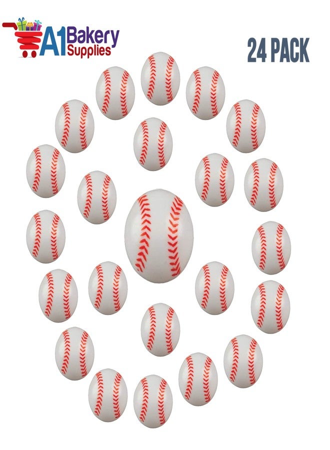 A1 Bakery Supplies 24 Pack Cake Toppers Cup Cake Toppers (Baseball Rings) - Image 3