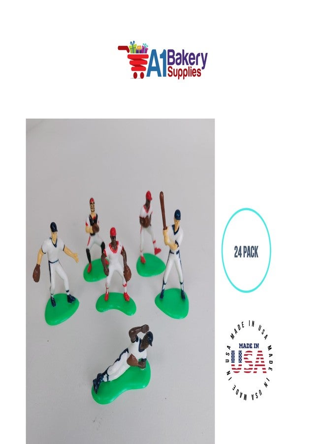 A1 Bakery Supplies 24 Pack Cake Toppers Cup Cake Toppers (Baseball Rings) - Image 2