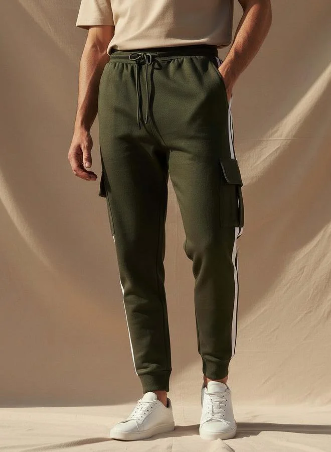 Splash FAV Men Joggers with Tape Detail