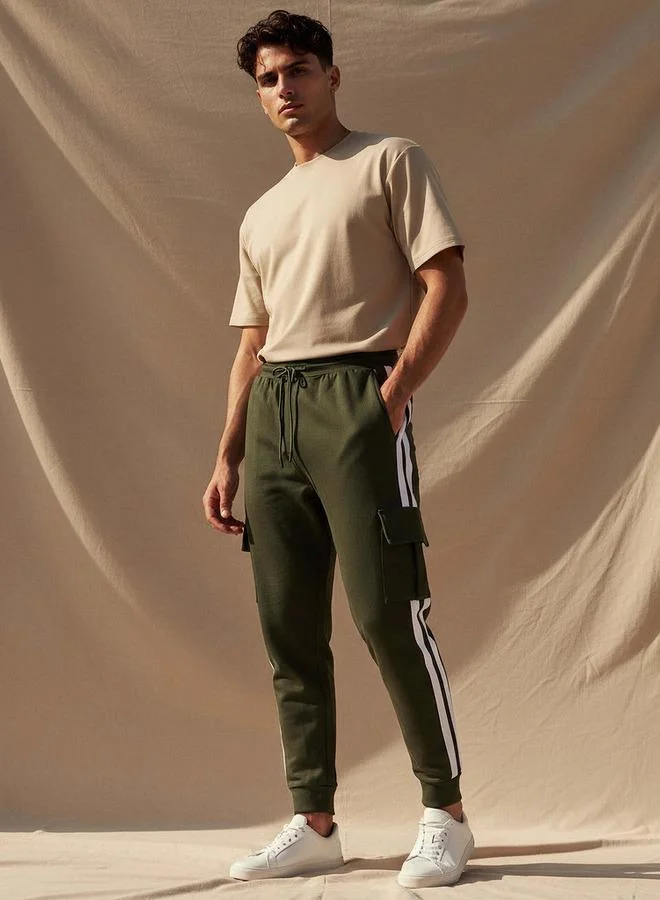 Splash FAV  Men Joggers with Tape Detail for Men | Best Price UAE