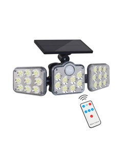 JOYWAY Solar Security Lights, 3 Adjustable Head Solar Motion Sensor Light, 138LED Solar Outdoor Lights, 360° Rotatable IP65 Waterproof Solar Security Flood Light With remote control