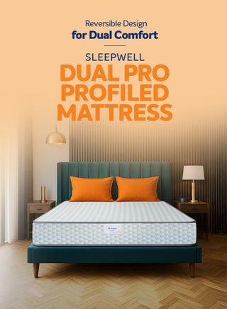 Sleepwell Dual Pro Profiled Foam | 10 Night Trial | Reversible | Gentle And Firm Triple Layered Anti Sag Foam Mattress | Queen Bed Size (200L x 160W x 20H cm) - pzsku/Z98C6446C9068BDEC6F5CZ/45/1748637172/17f18e15-1107-4ded-81f6-35aeb2b19c2a