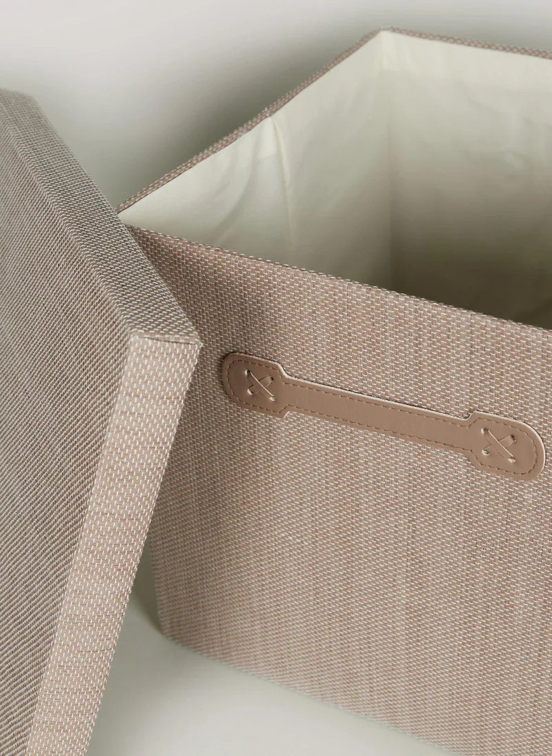 Matalan Taupe Foldable Storage Box (33cm x 33cm x 31cm)