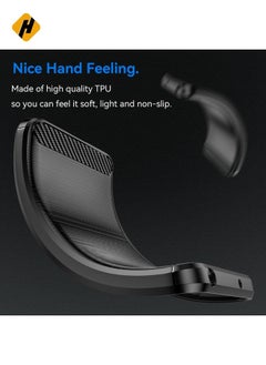 HuHa Protective Cover For Nothing Phone 3a Pro Carbon Fiber Brushed Texture TPU Phone Case (Black)  - Image 4