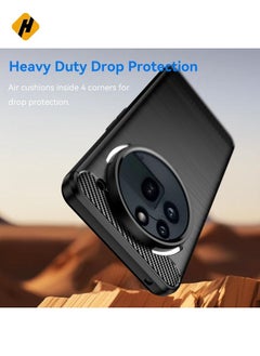 HuHa Protective Cover For Nothing Phone 3a Pro Carbon Fiber Brushed Texture TPU Phone Case (Black)  - Image 3