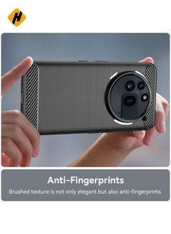 HuHa Protective Cover For Nothing Phone 3a Pro Carbon Fiber Brushed Texture TPU Phone Case (Black)  - Image 5
