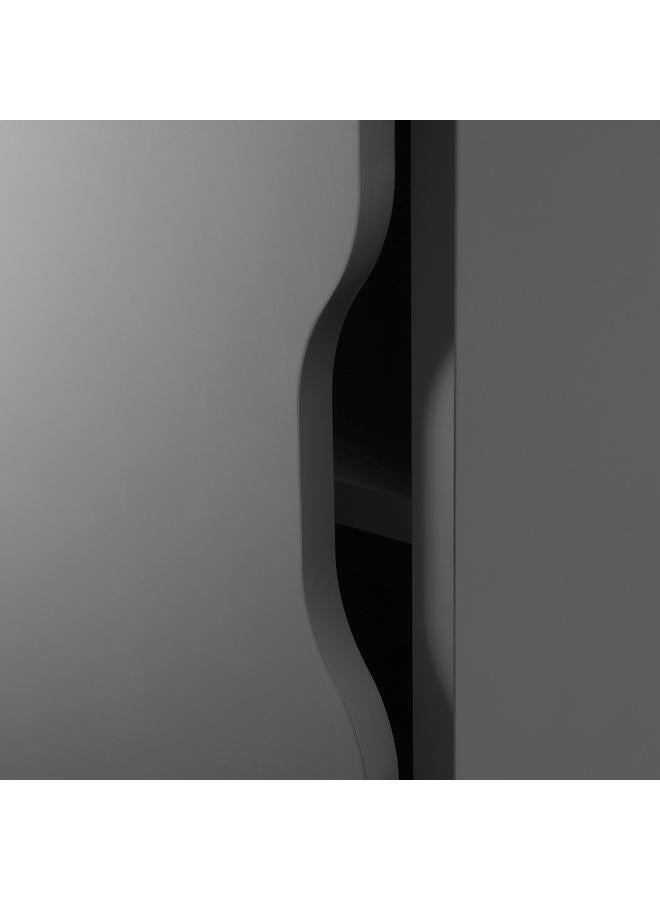 زبون وحدة تخزين على عجلات، رمادي غامق/أسود، 36×76 سم - Image 4