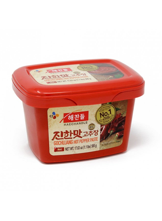 CJ Haechandle Gochujang - Hot Pepper Paste, Korean Traditional Fermented Jang, Made with Red Hot Chili Peppers, Sweet & Spicy Flavor, 1.1 Lb (Pack of 1) - Image 2