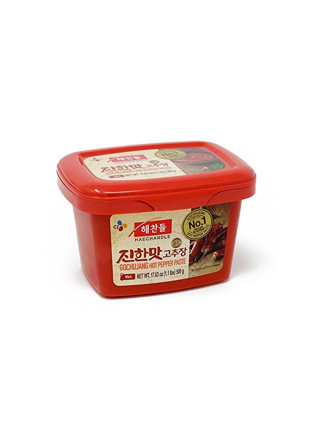 CJ Haechandle Gochujang - Hot Pepper Paste, Korean Traditional Fermented Jang, Made with Red Hot Chili Peppers, Sweet & Spicy Flavor, 1.1 Lb (Pack of 1) - Image 1