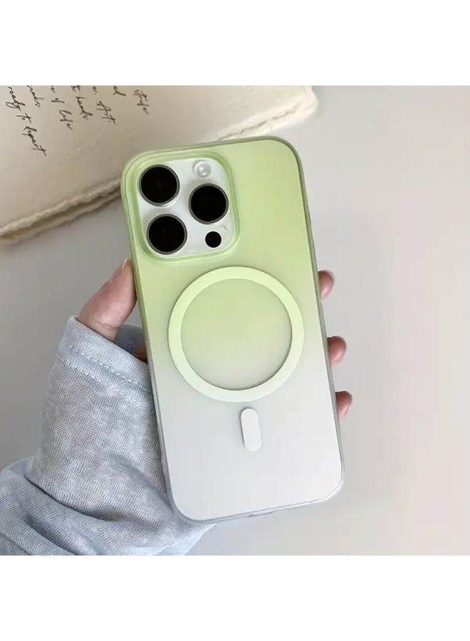 حافظة شحن لاسلكية مغناطيسية بتدرج لوني وردي لهاتف iPhone 12 Pro Max بلمسة شفافة غير لامعة - Image 5