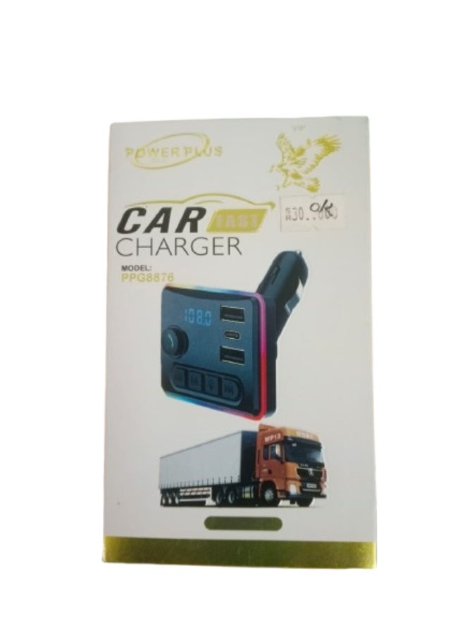 PowerPlus Car Fast Charger PPG8876 – Dual USB + Display – Truck & Car Compatible - Image 1