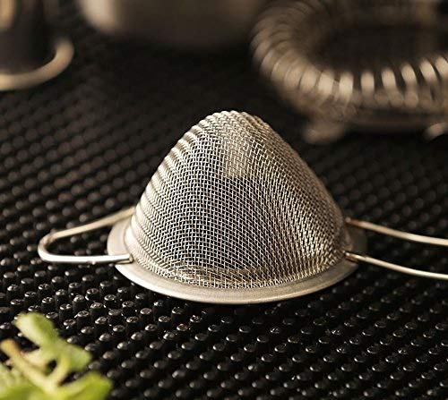 NJ Stainless Steel Fine Mesh Small Funnel Style Hawthorne Bar Strainer , 3-inch -2 Pieces/Set - Image 4