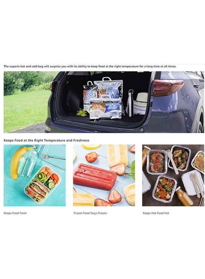 PROMASS Keeps Hot and Cold Bag, Reusable Insulated Bag Food Storage for Frozen Items & Hot Items Including Lunch Bags & Grocery Shopping Bags Reinforced Heavy Duty  - Image 2