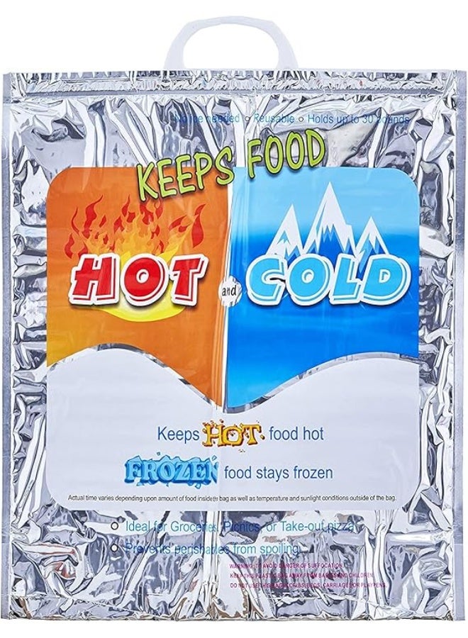 PROMASS Keeps Hot and Cold Bag, Reusable Insulated Bag Food Storage for Frozen Items & Hot Items Including Lunch Bags & Grocery Shopping Bags Reinforced Heavy Duty  - Image 1