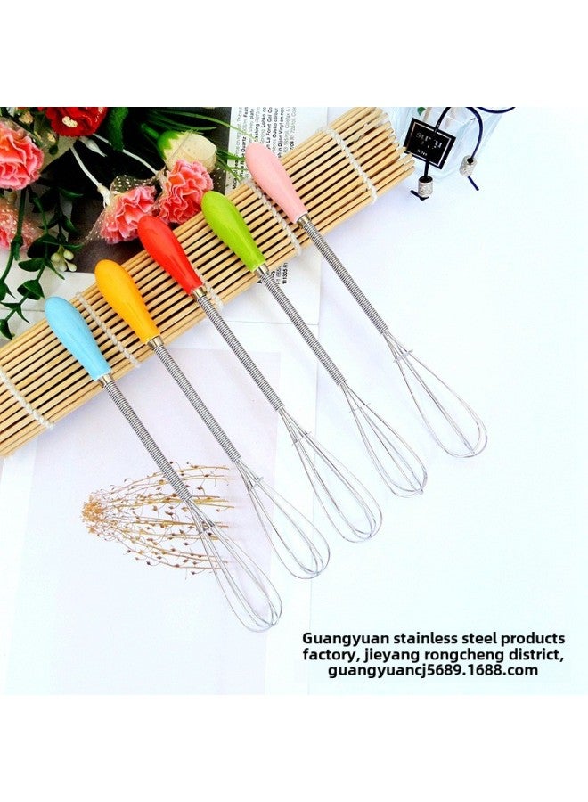 Creative Ceramic Handle Manual Egg Beater Stainless Steel Egg Beater Egg Beater Portable Kitchen Baking Gadgets-Color:Korean Flower  - Image 5