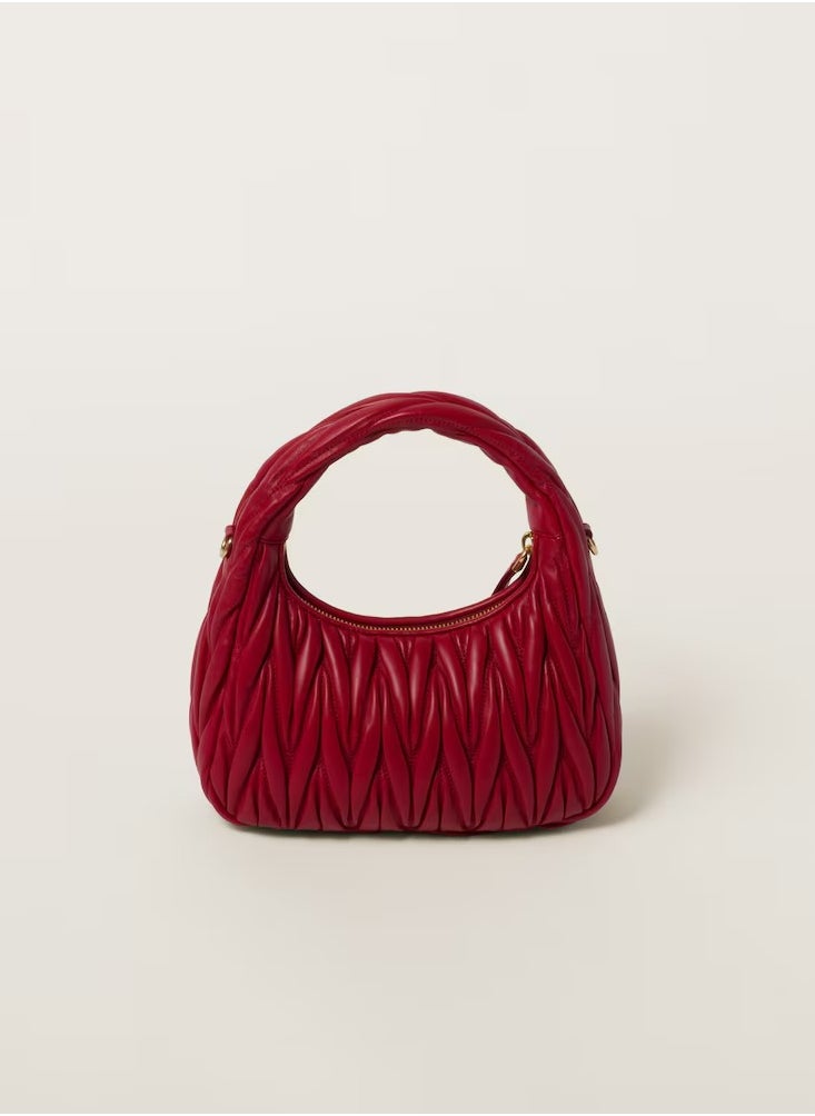 Miu Miu MIU Wander matelassé nappa leather hobo bag  - Image 4