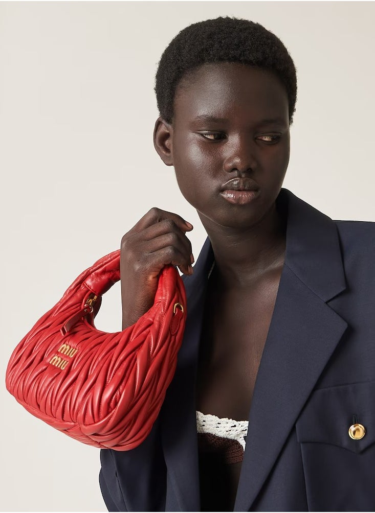 Miu Miu MIU Wander matelassé nappa leather hobo bag  - Image 2