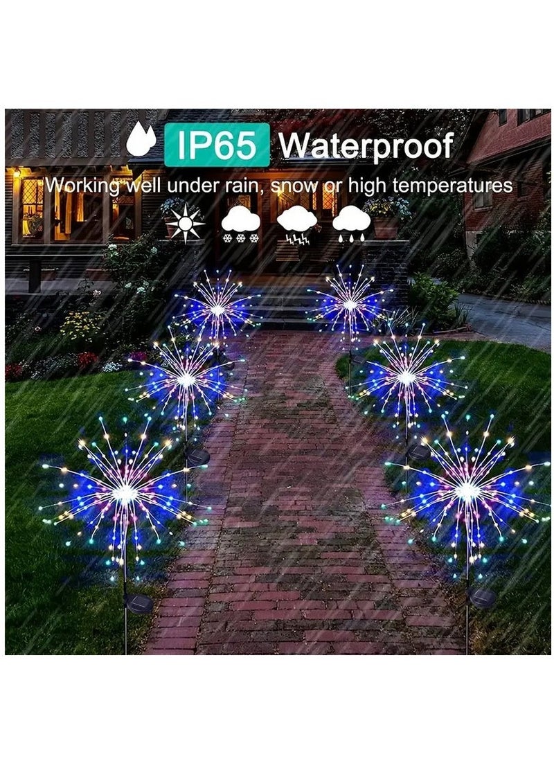 Arabest 1 Pack Solar Firework Light Qutdoor,IP65 Waterproof SolarGarden Flower Lights With 8 Lighting Modes, Decorations Lights Qutdoor ForYard Patio Garden Pathway Courtyard Villa Outdoor Lighting Decoration  - Image 5